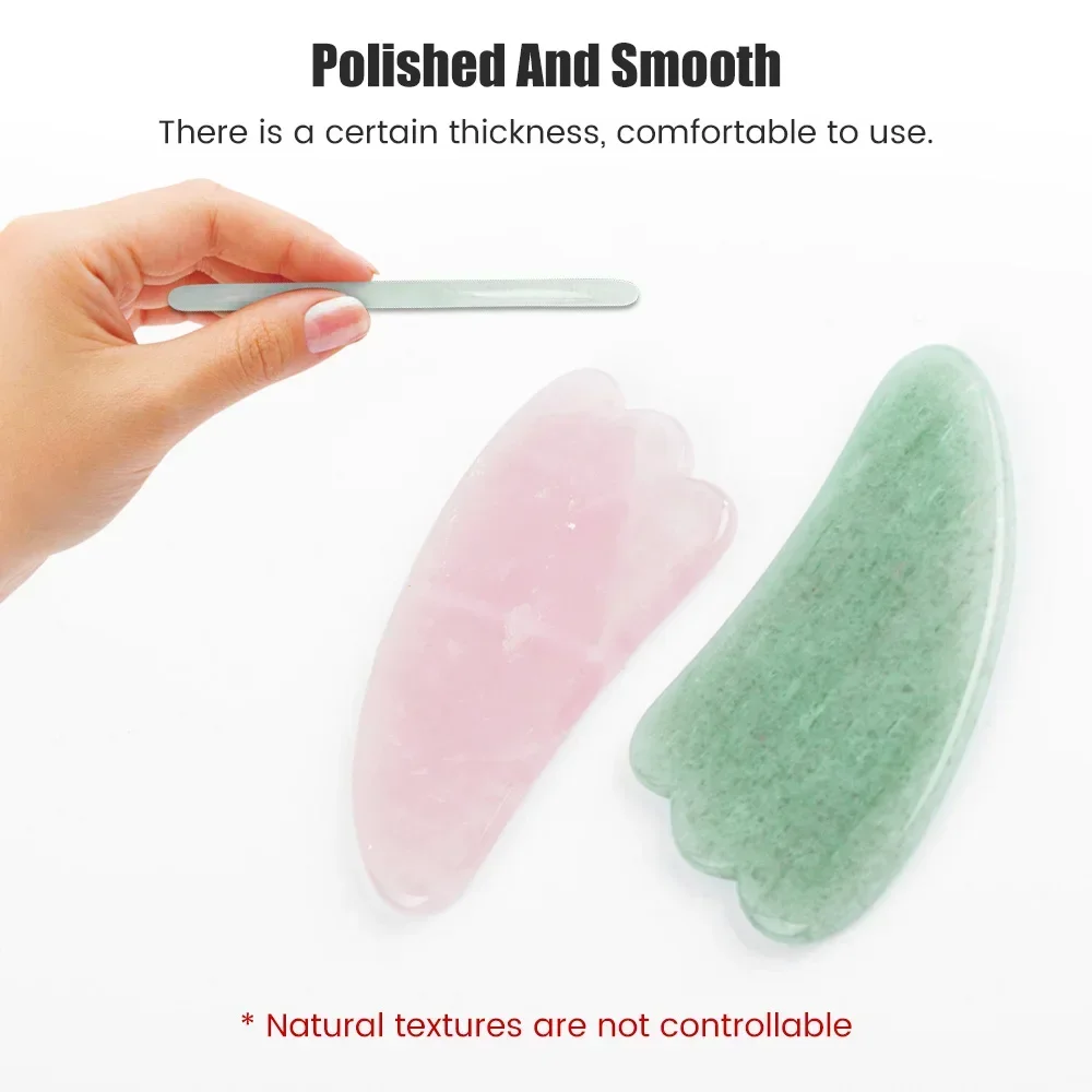 Natural Jade Stone Gua Sha Mas - огляд і ціна Gua Sha Tool Rose Quartz