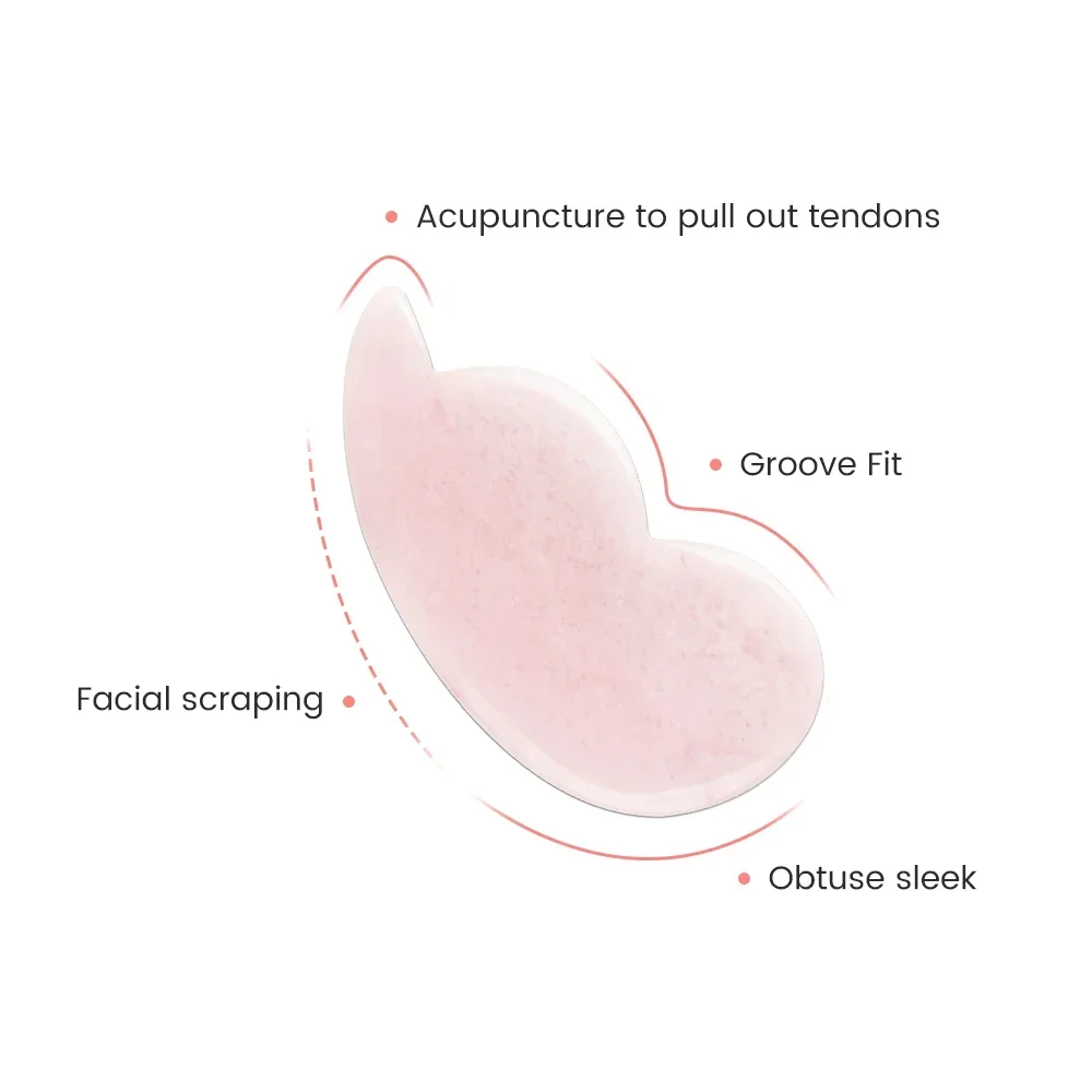 Natural Jade Stone Gua Sha Mas - огляд і ціна Gua Sha Tool Rose Quartz