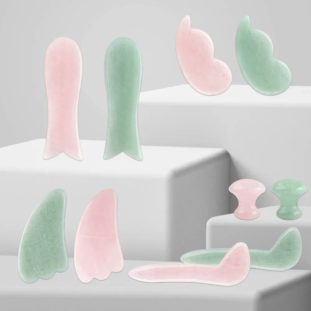 Natural Jade Stone Gua Sha Mas - огляд і ціна Gua Sha Tool Rose Quartz