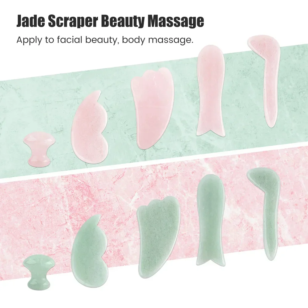 Natural Jade Stone Gua Sha Mas - огляд і ціна Gua Sha Tool Rose Quartz