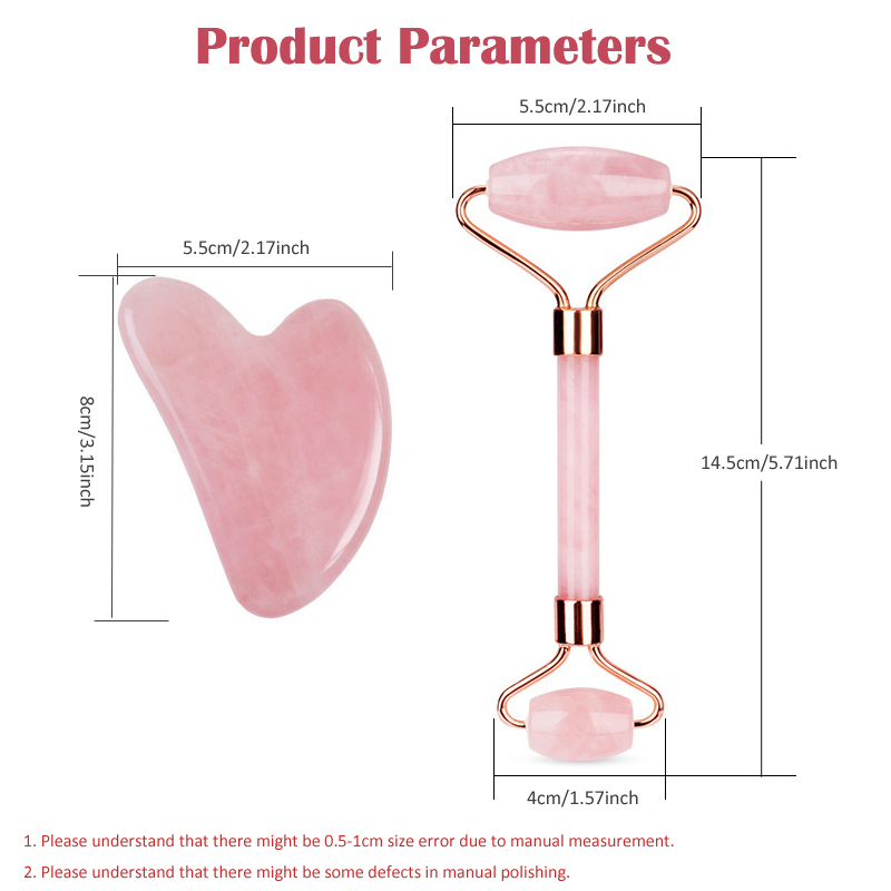Natural Rose Quartz Jade Rolle - огляд і ціна Gua Sha Tool Rose Quartz