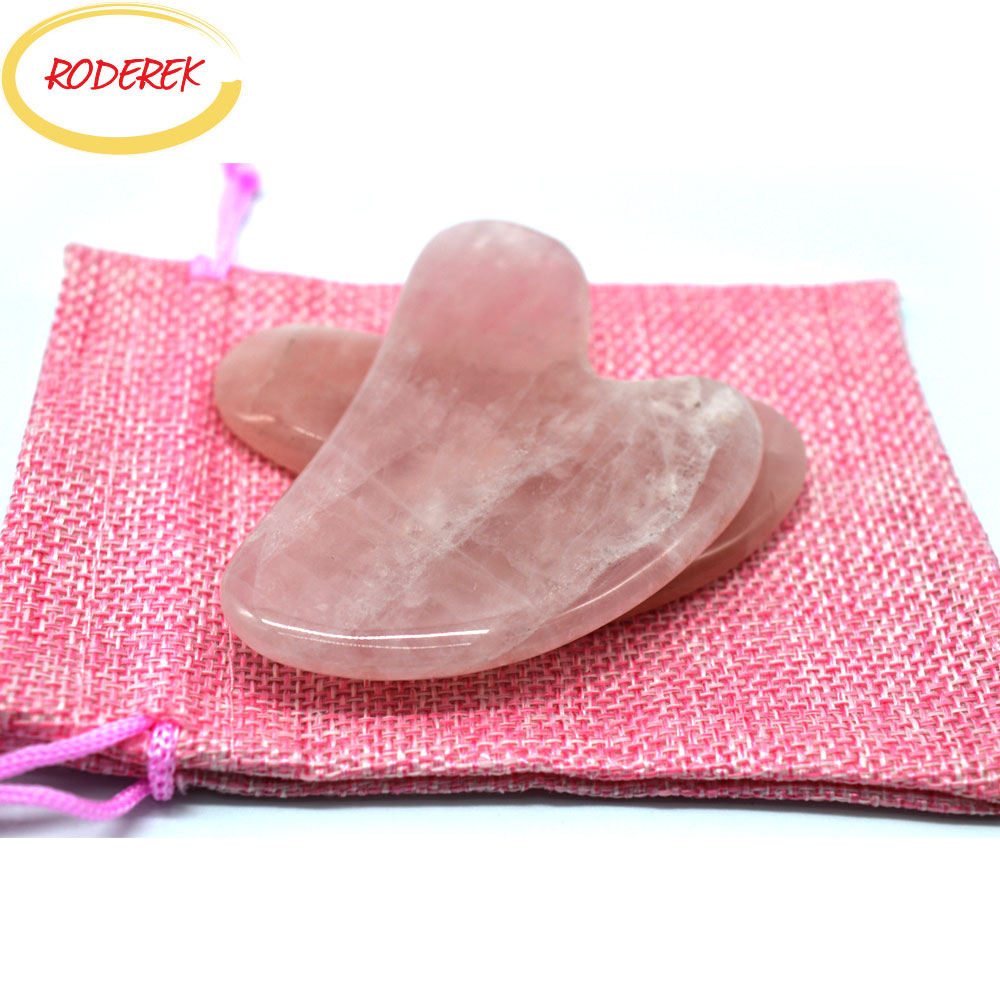 Jade Guasha Plate Natural Rose - огляд і ціна Gua Sha Tool Rose Quartz