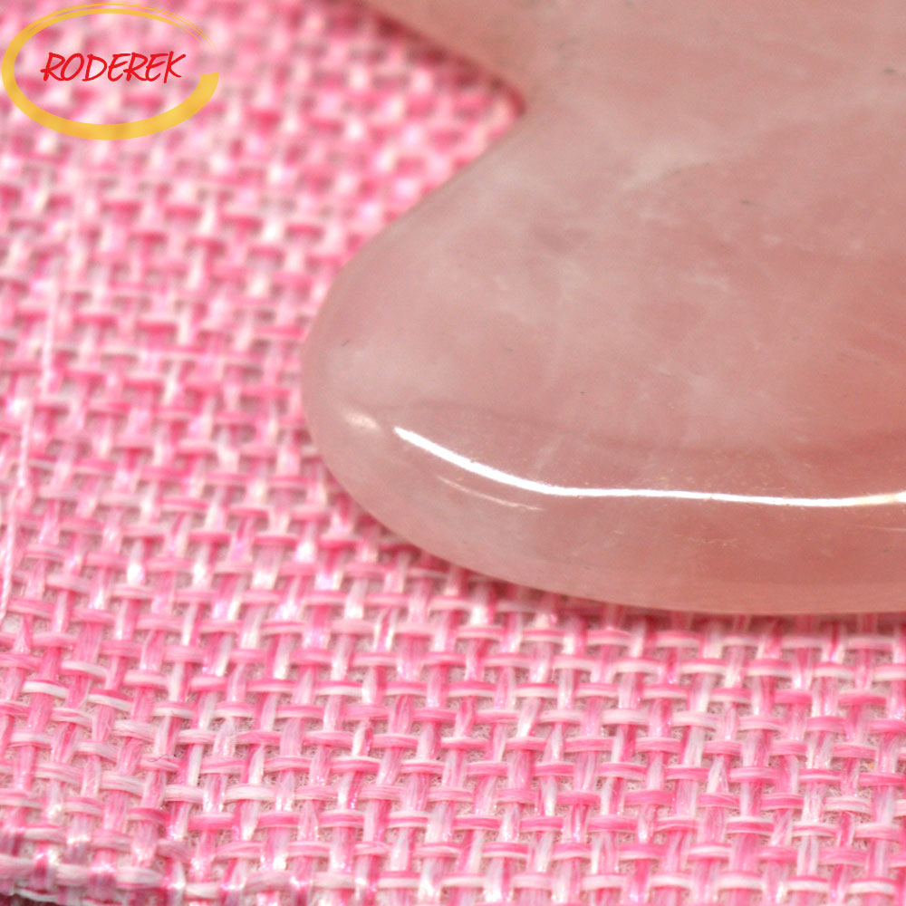Jade Guasha Plate Natural Rose - огляд і ціна Gua Sha Tool Rose Quartz