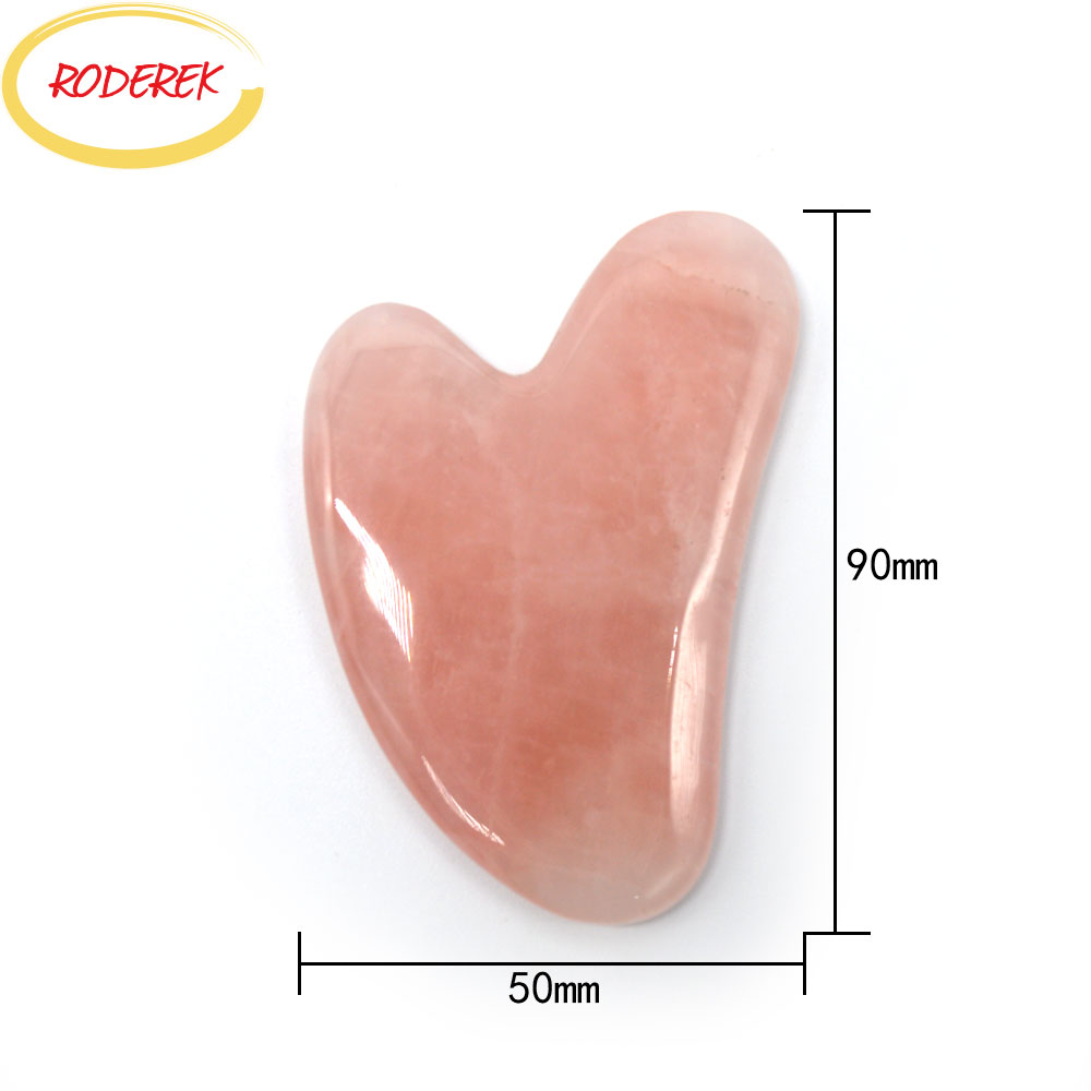 Jade Guasha Plate Natural Rose - огляд і ціна Gua Sha Tool Rose Quartz