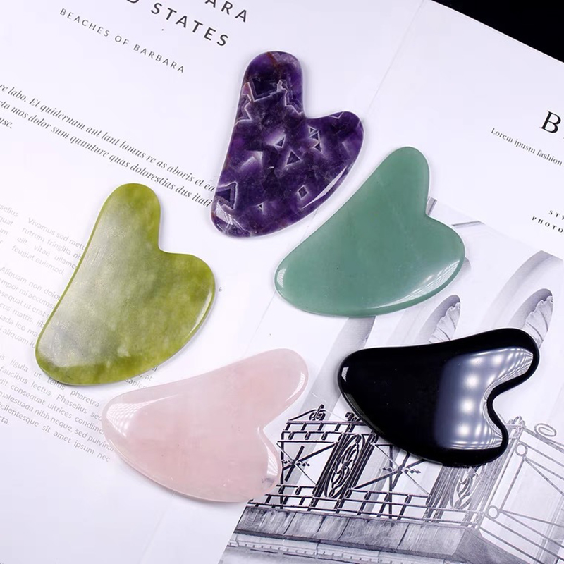 1Pc New Stone Gua Sha Massage  - огляд і ціна Gua Sha Tool Rose Quartz