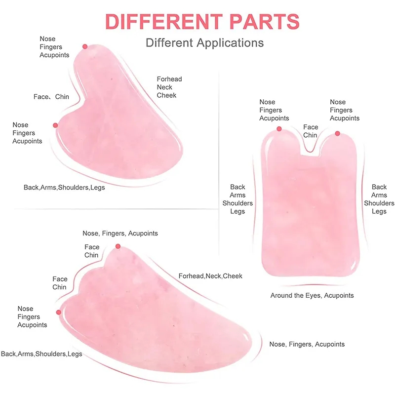 Rose Quartz Gua Sha Board Natu - огляд і ціна Gua Sha Tool Rose Quartz