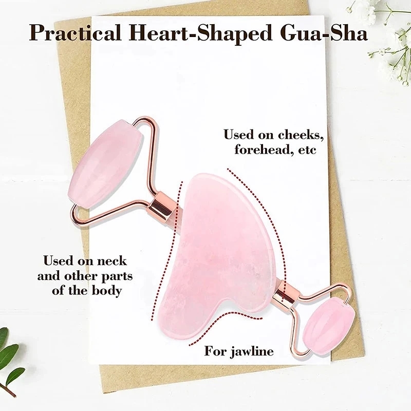 Rose Quartz Natural Jade Rolle - огляд і ціна Gua Sha Tool Rose Quartz