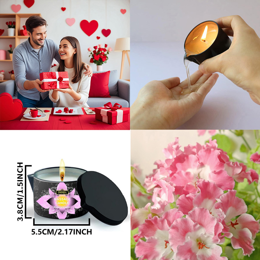 Geranium Massage Oil Candle 2o - огляд і ціна Massage Candle Melting