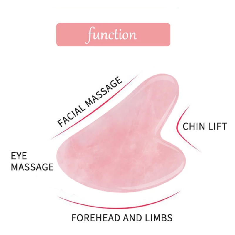 10pcs Natural Jade Gua Sha Set - огляд і ціна Gua Sha Tool Rose Quartz