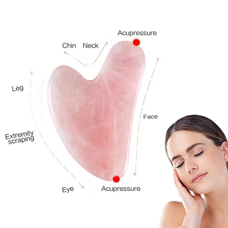 Natural Stone Jade Gouache Scr - огляд і ціна Gua Sha Tool Rose Quartz