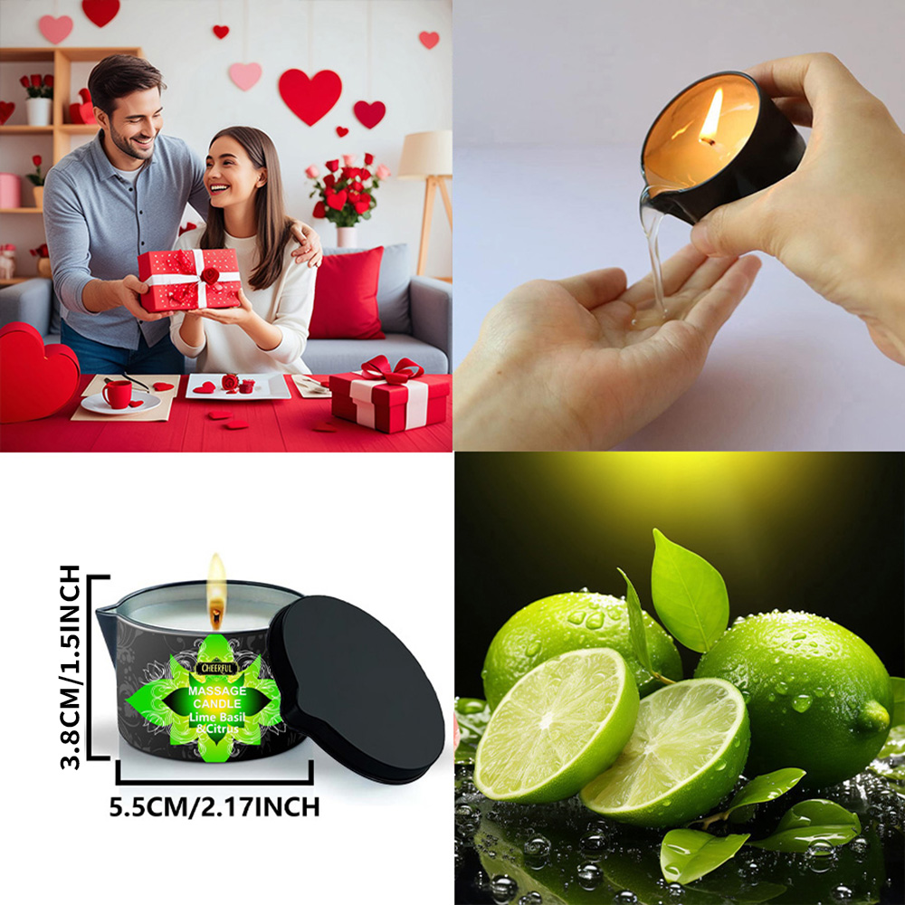 Lime Basil Citrus Massage Oil  - огляд і ціна Massage Candle Melting