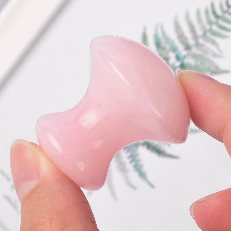1pc Mushroom Shape Guasha Faci - огляд і ціна Gua Sha Tool Rose Quartz